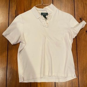 White Ralph Lauren Collared Shirt